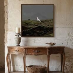 Alternative view of Refur veggmynd á striga