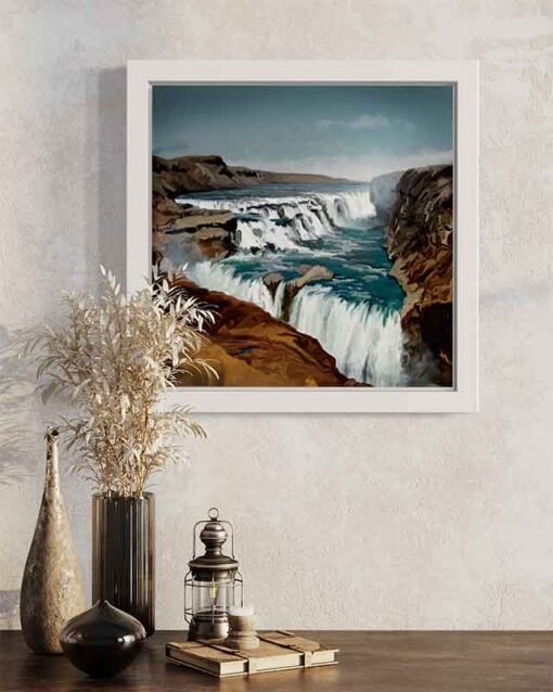 Gullfoss Art print on canvas - Image 2