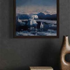 Alternative view of Jökulsárlón veggmynd á striga