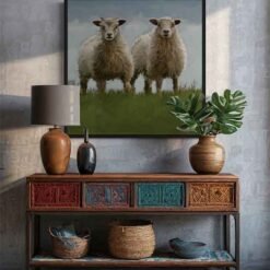 Alternative view of Tvílembingar veggmynd á striga